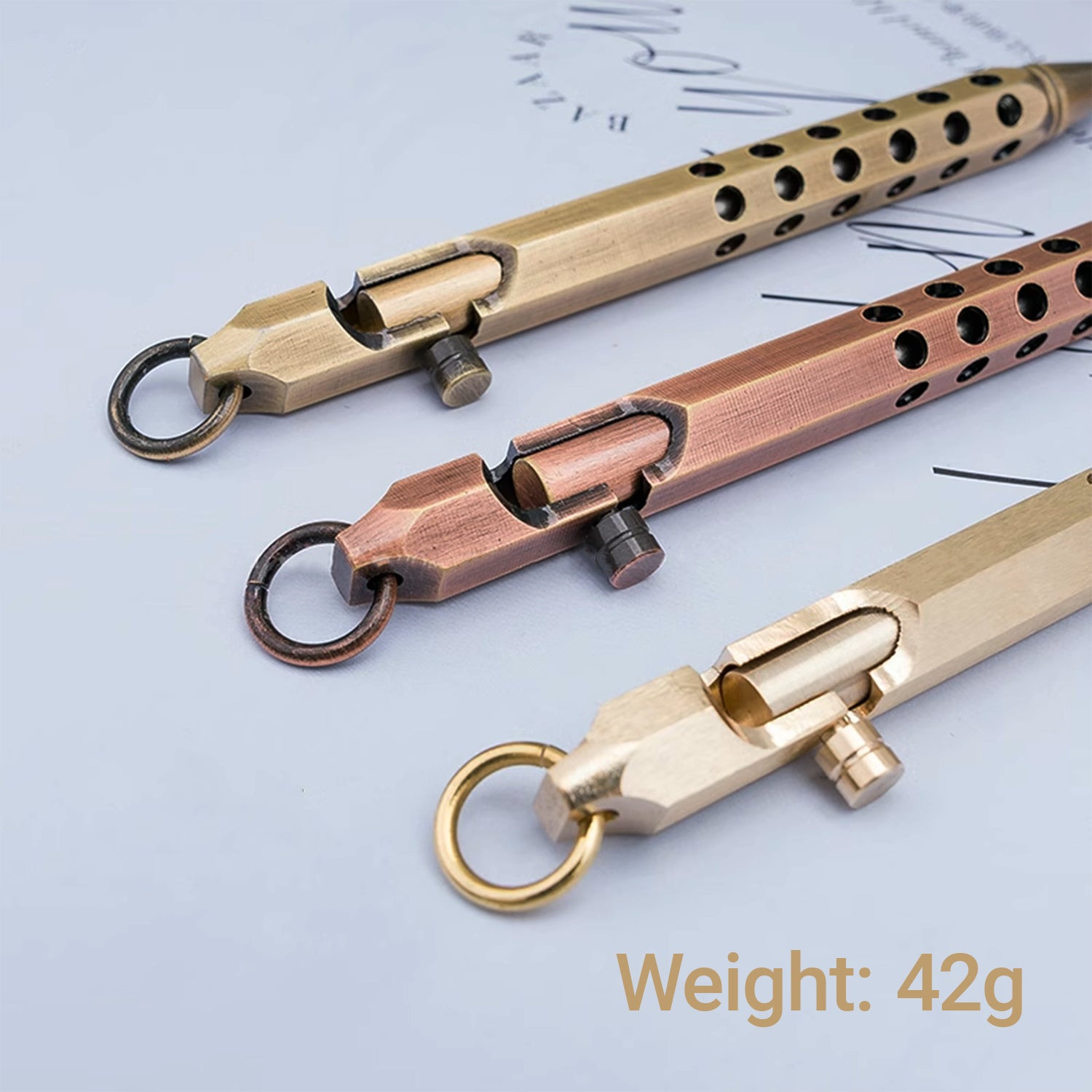 Origin-Joy Bolt Action Pen - BR01 & Natural Brass / Retro Black / Red Bronze / Nickel Gray (Brass)