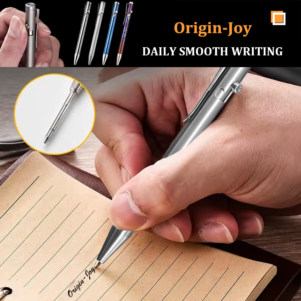 Origin-Joy Bolt Action Pen - TI01 & Silver (TC4 Titanium)