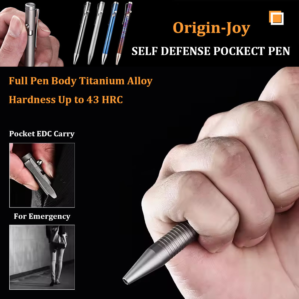 Origin-Joy Bolt Action Pen - TI01 & Metallic (TC4 Titanium)
