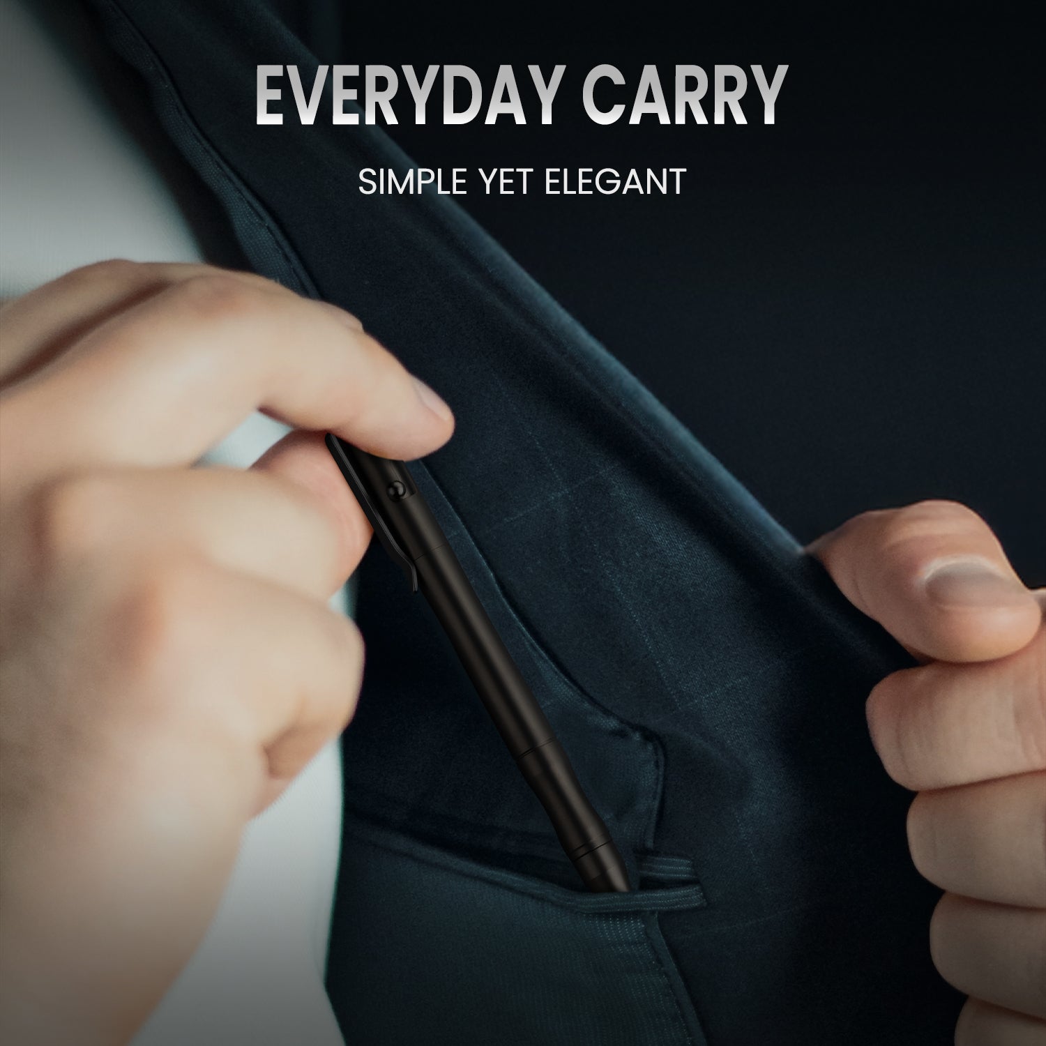 Origin-Joy Bolt Action Pen - SS01 & Black Vacuum Titanium Plating (303 Stainless Steel)