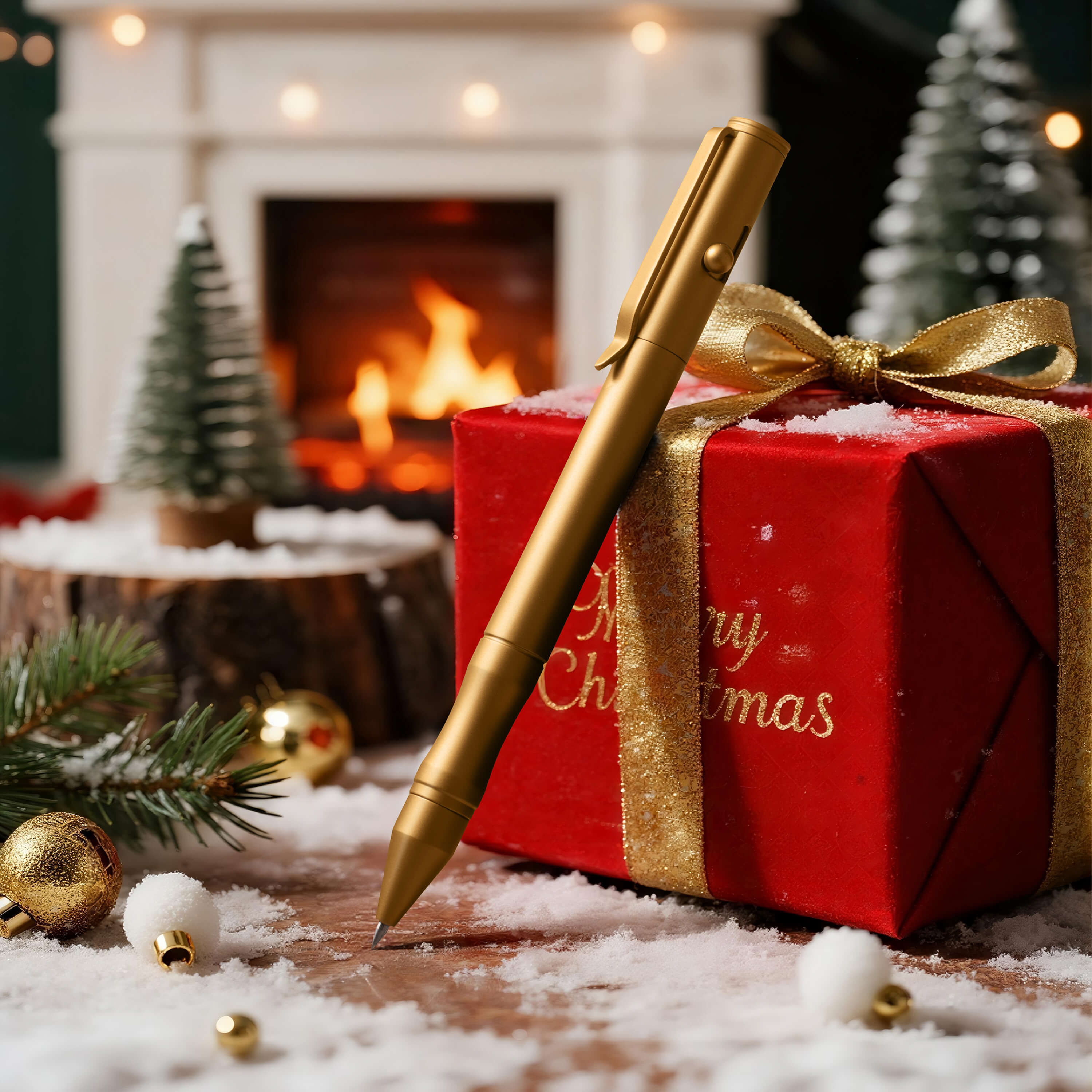 Origin-Joy Bolt Action Pen - SS01 & Gold Vacuum Titanium Plating (303 Stainless Steel)