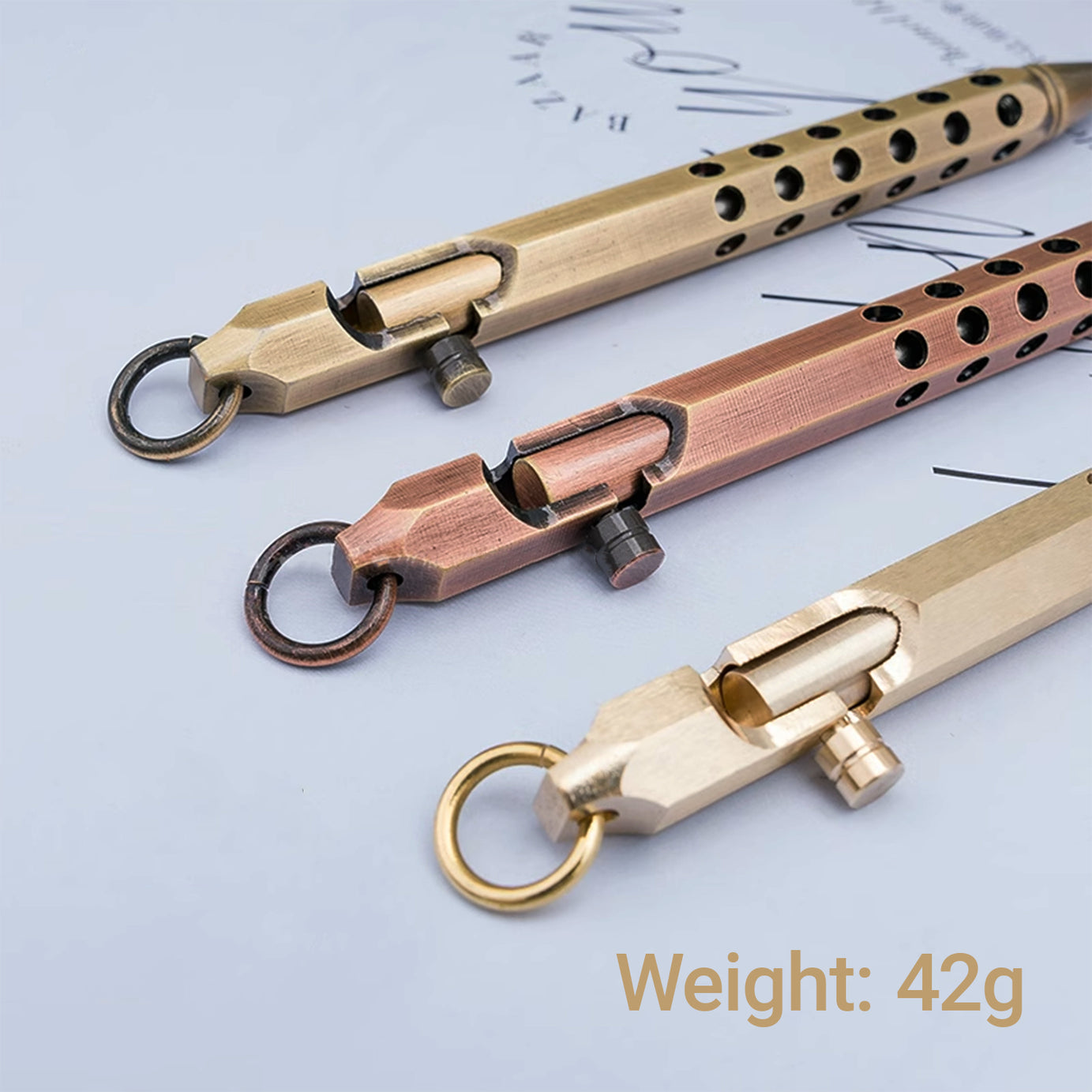Origin-Joy Bolt Action Pen - BR01 & Natural Brass / Retro Black / Red Bronze / Nickel Gray (Brass)