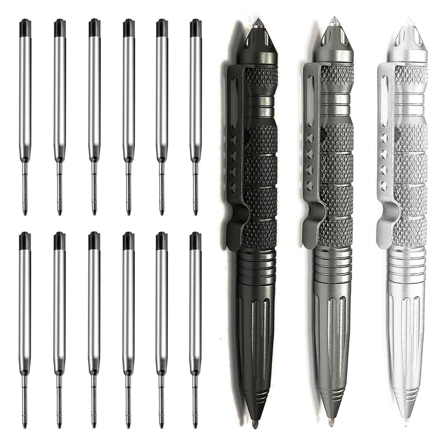 Origin-Joy Tactical Pen - AL01 & Black / Gray / Silver (6061-T6 Aluminum)
