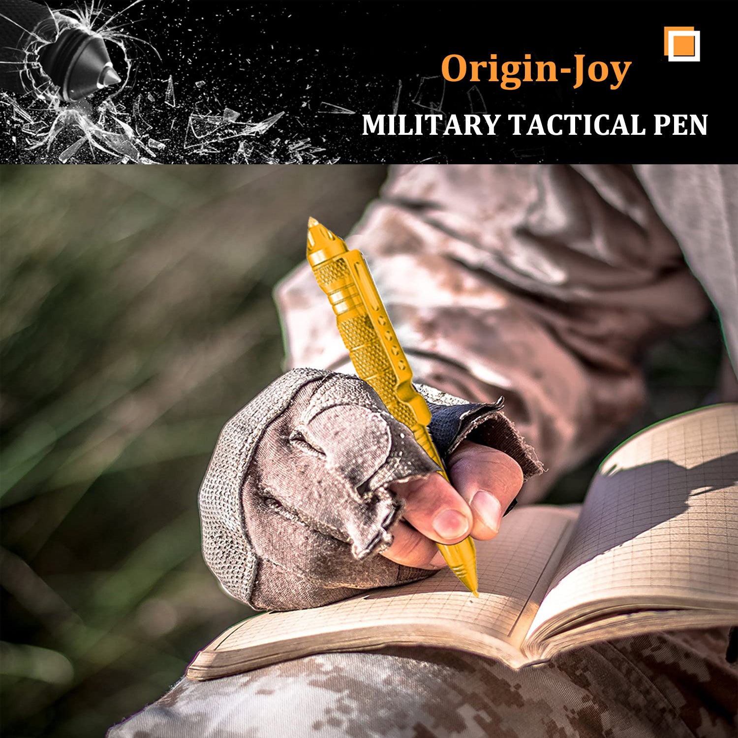 Origin-Joy Tactical Pen - AL01 & Gold (6061-T6 Aluminum)