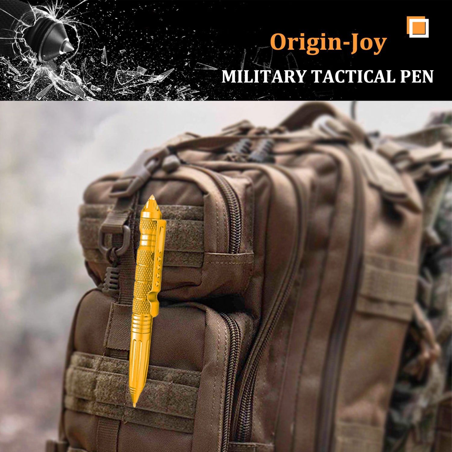 Origin-Joy Tactical Pen - AL01 & Gold (6061-T6 Aluminum)