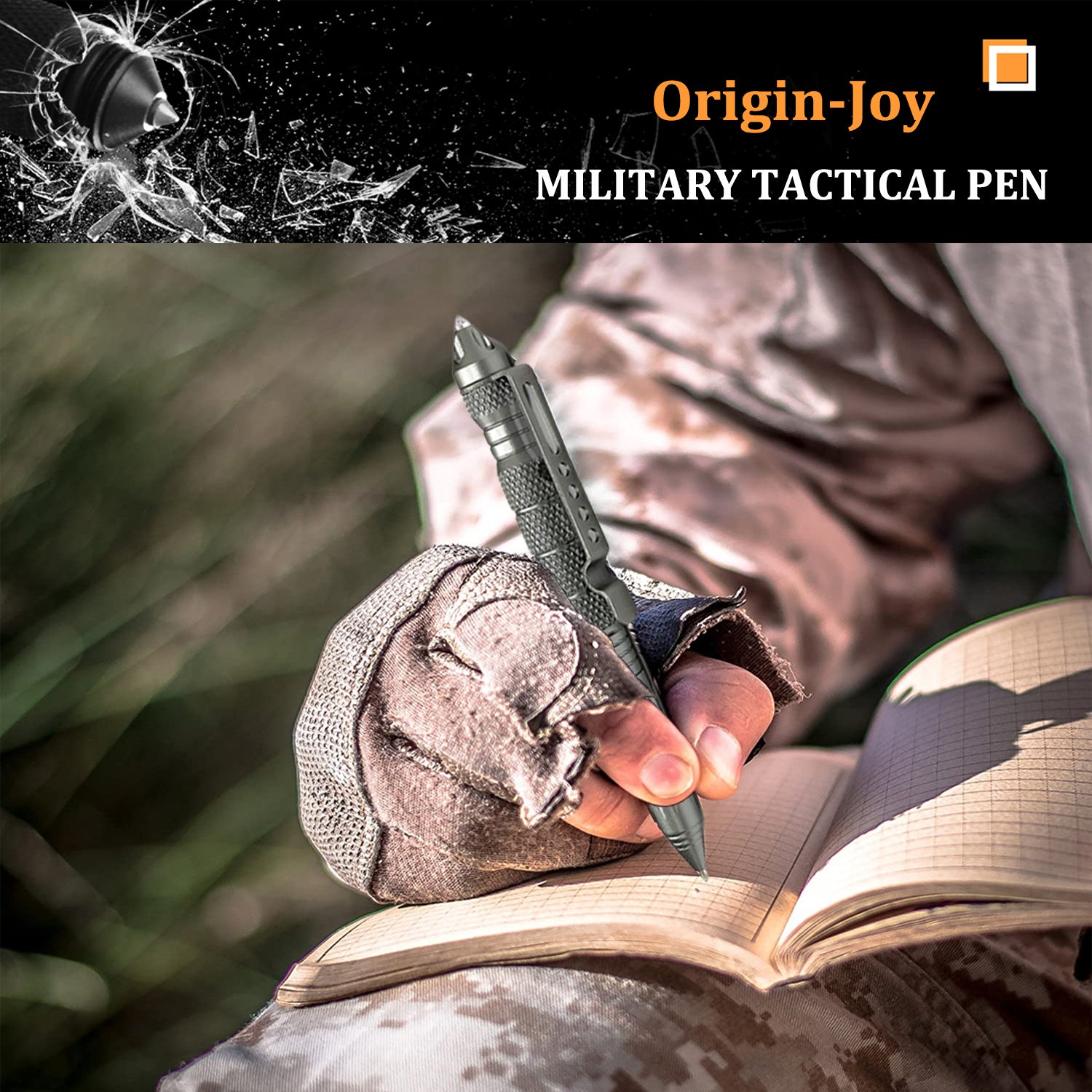 Origin-Joy Tactical Pen - AL01 & Black / Gray (6061-T6 Aluminum)