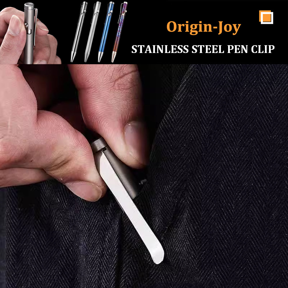 Origin-Joy Bolt Action Pen - TI01 & Blue (TC4 Titanium)