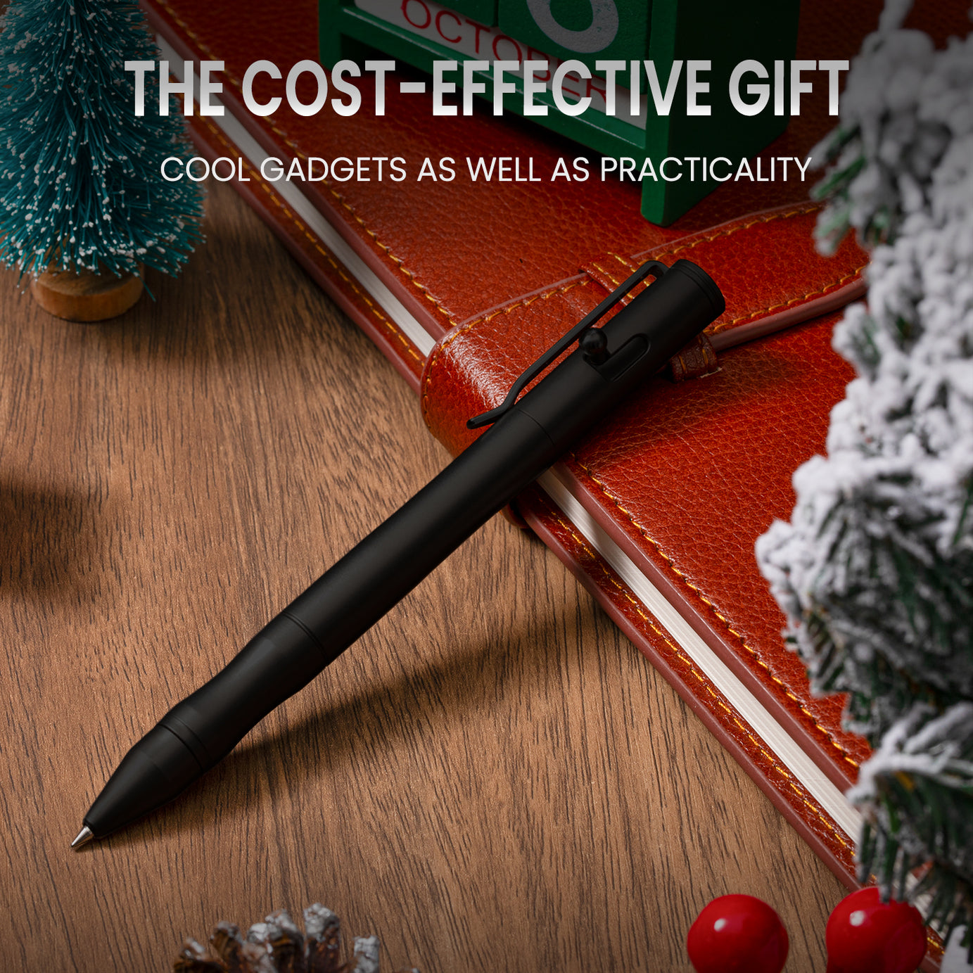 Origin-Joy Bolt Action Pen - SS01 & Black Vacuum Titanium Plating (303 Stainless Steel)