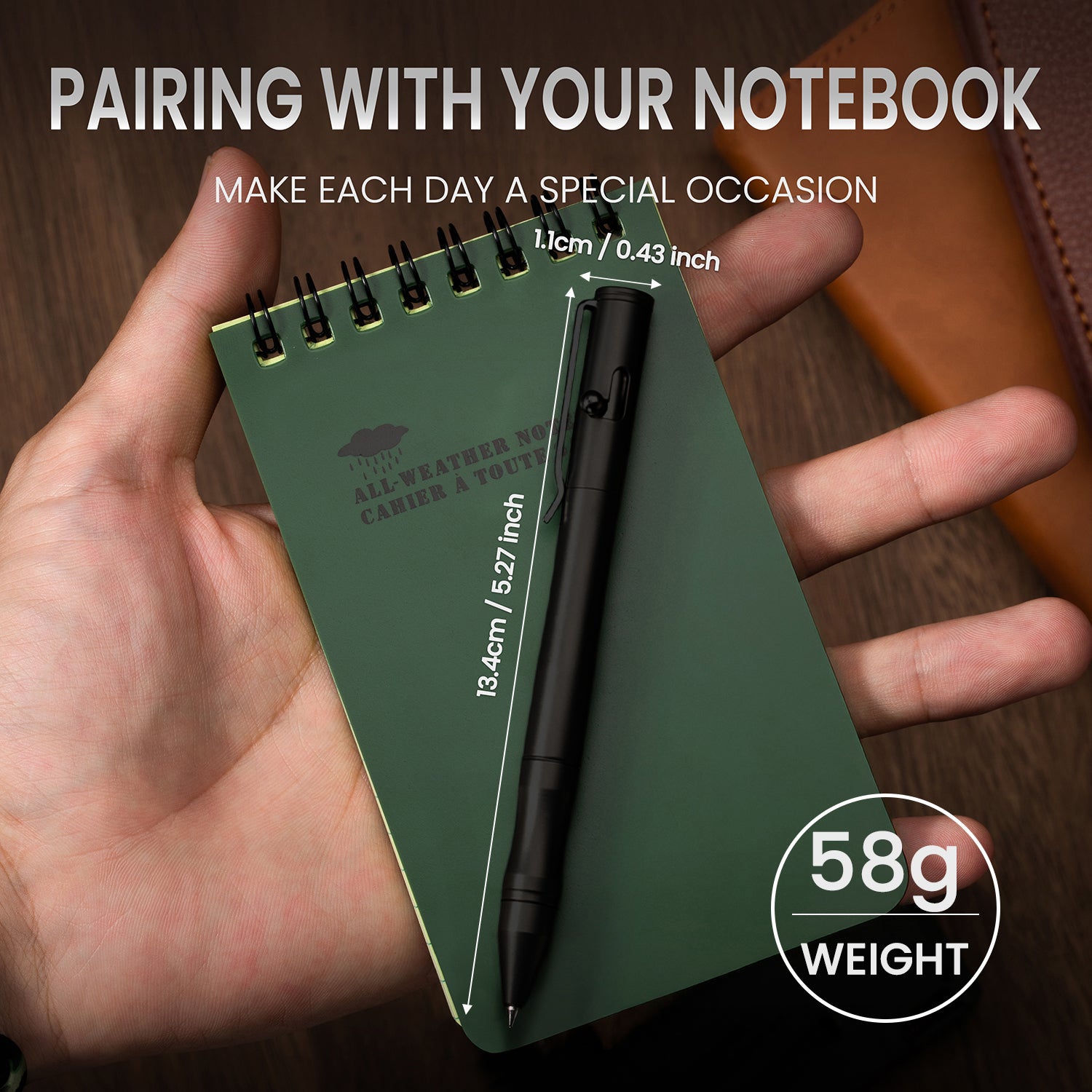 Origin-Joy Bolt Action Pen - SS01 & Black Vacuum Titanium Plating (303 Stainless Steel)