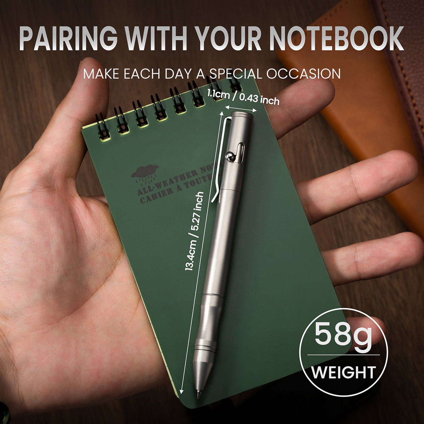 Origin-Joy Bolt Action Pen - SS01 & Silver Sandblasting (303 Stainless Steel)