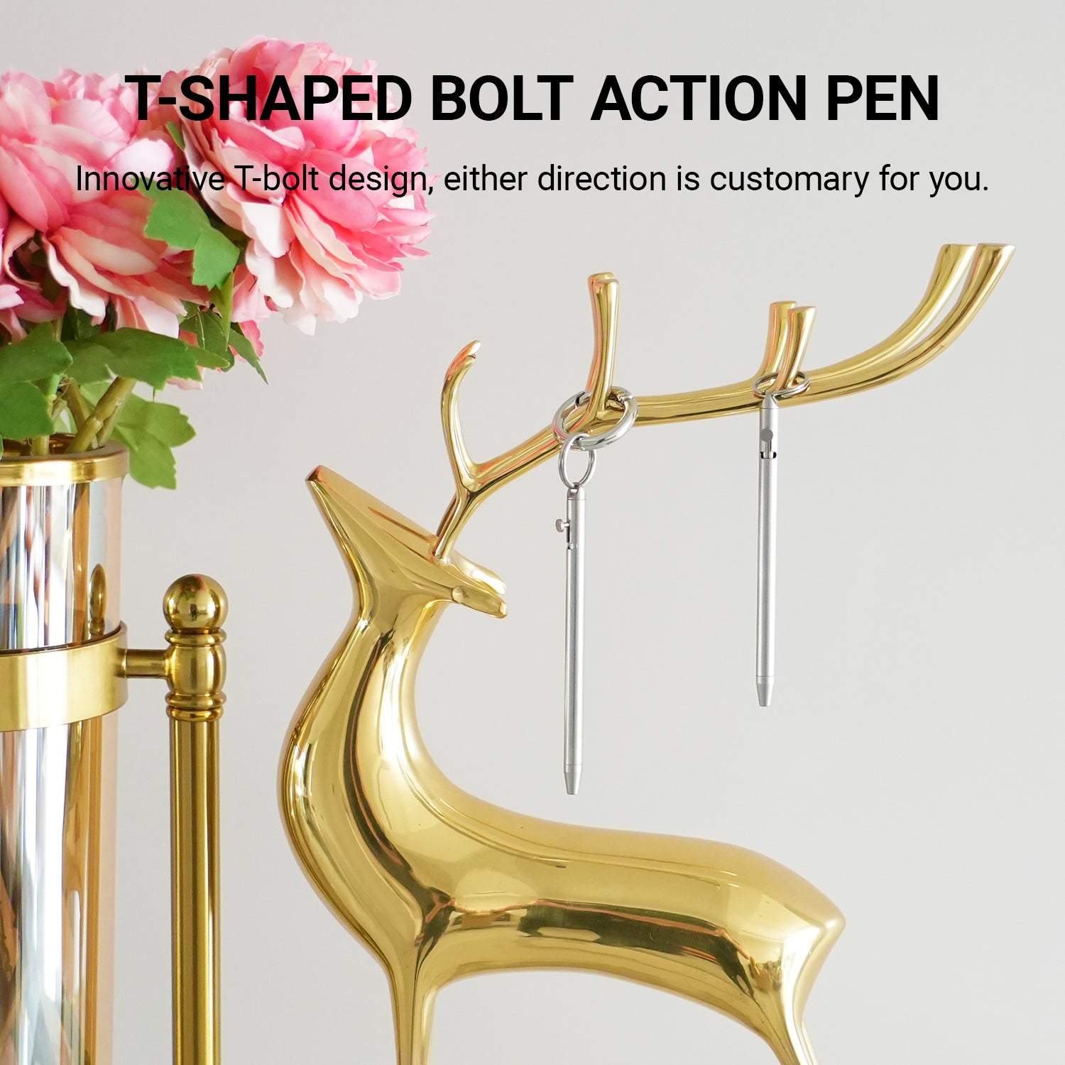 Origin-Joy Mini Pocket Pen - SS02 & Silver Sandblasting (303 Stainless Steel)