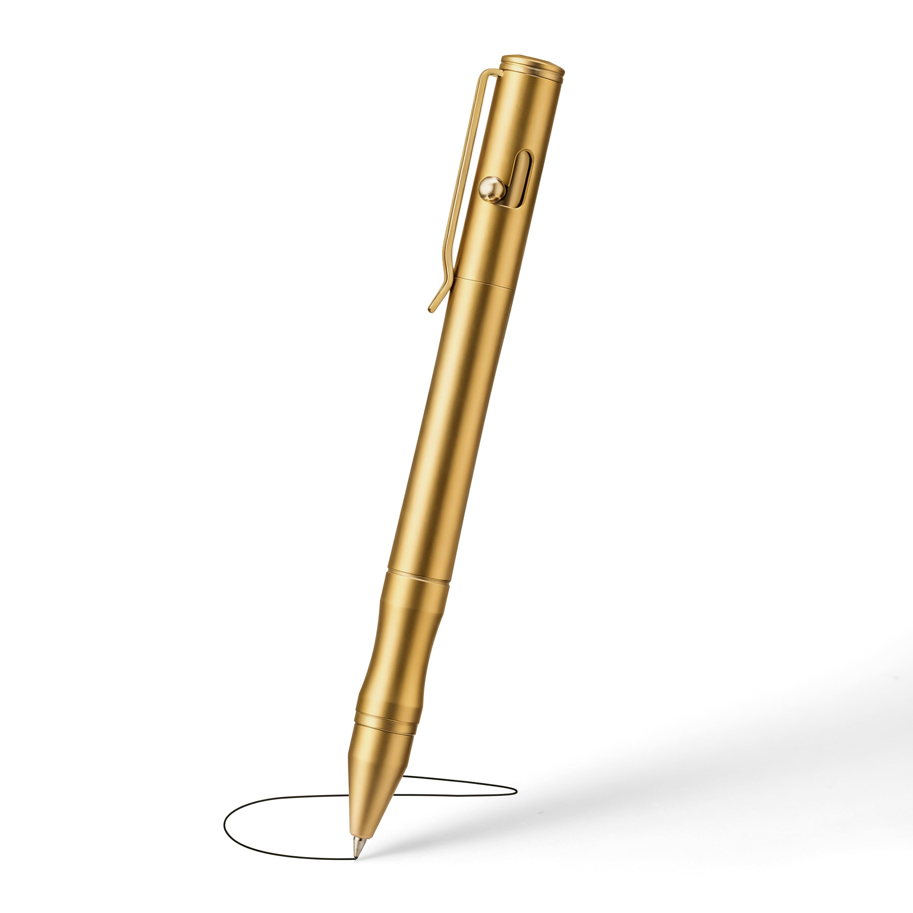 Origin-Joy Bolt Action Pen - SS01 & Gold Vacuum Titanium Plating (303 Stainless Steel)